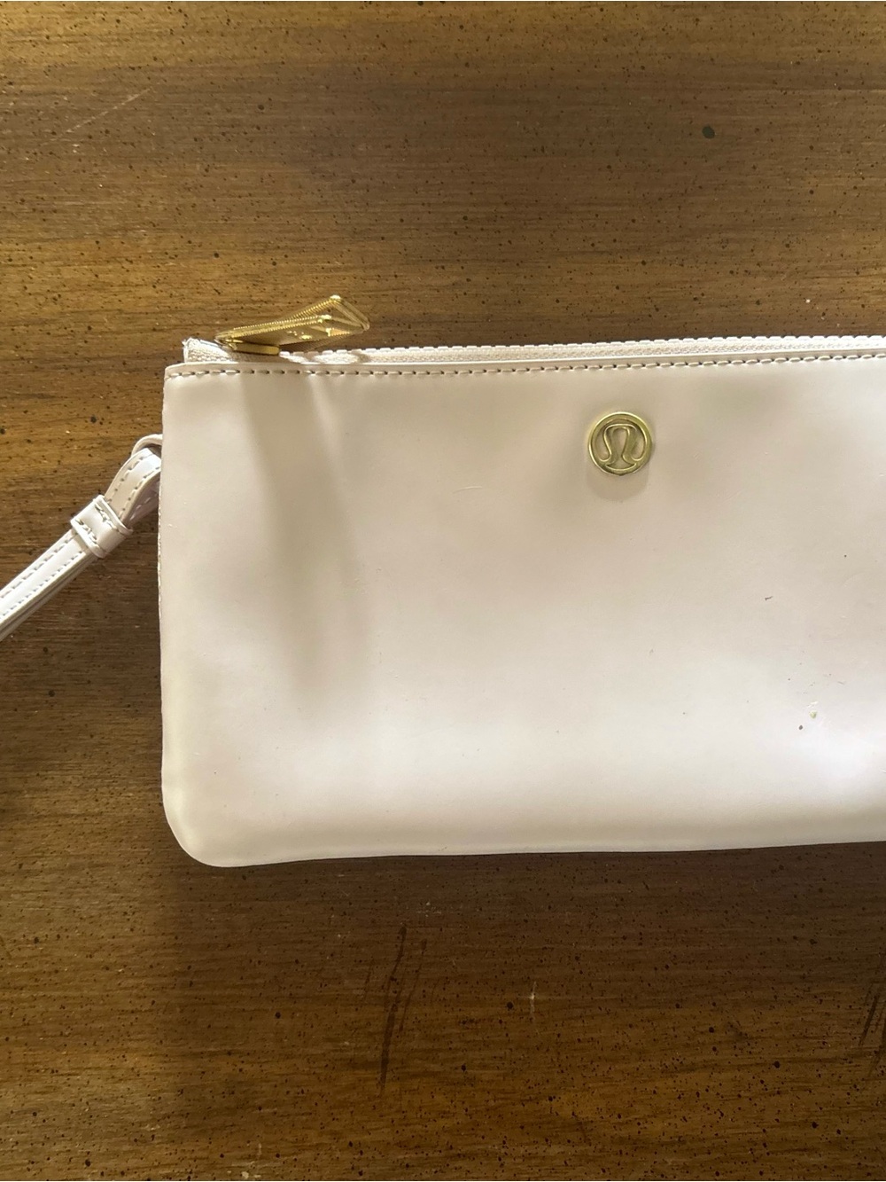 lululemon athletica light pink Wristlet Clutch with Gold Hardware